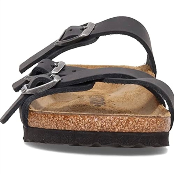 NWT Birkenstock Franca Oiled-Leather Black Sandals - Picture 7 of 14